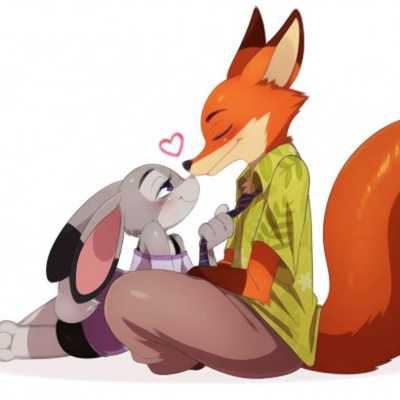 朱迪和尼克的情侣头像|尼克狐尼克和兔子朱迪情侣头像