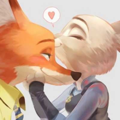 朱迪和尼克的情侣头像|尼克狐尼克和兔子朱迪情侣头像