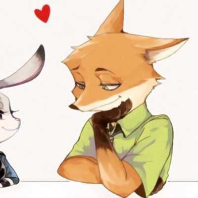 朱迪和尼克的情侣头像|尼克狐尼克和兔子朱迪情侣头像