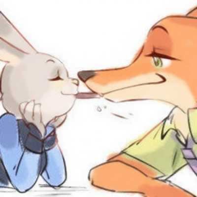 朱迪和尼克的情侣头像|尼克狐尼克和兔子朱迪情侣头像