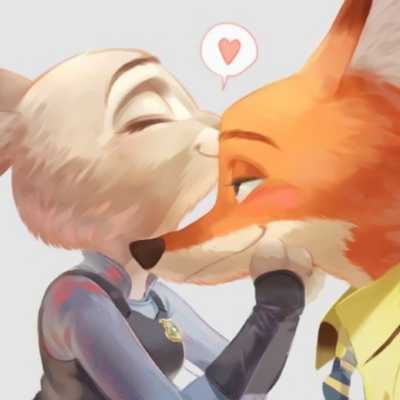 朱迪和尼克的情侣头像|尼克狐尼克和兔子朱迪情侣头像