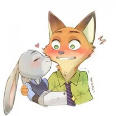 朱迪和尼克的情侣头像|尼克狐尼克和兔子朱迪情侣头像