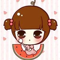 小女孩吃西瓜头像超萌-西瓜图片可爱头像女生