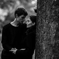 黑白欧美情侣头像(白边两人一张的)|欧美黑白情侣头像图片