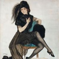 欧美风复古插画手绘图片 欧美头像复古文艺