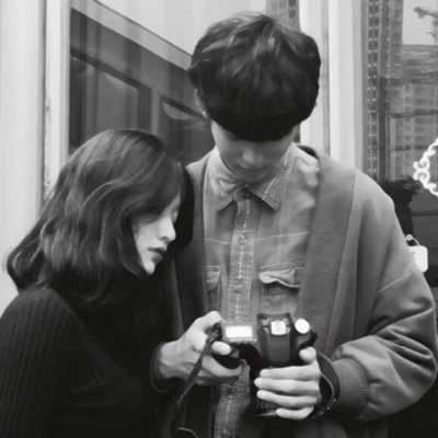 纯黑白情头一对两张图片|黑白双人情头