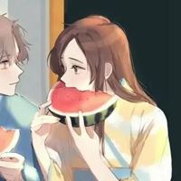 吃西瓜的情侣头像一对 和西瓜有关的情侣头像