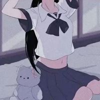 日系原宿风动漫女生头像 复古风手绘头像女