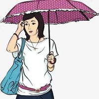 女孩雨中撑伞的唯美图片_雨伞女孩图片