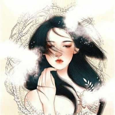 绘画头像成熟女|插画头像女小清新