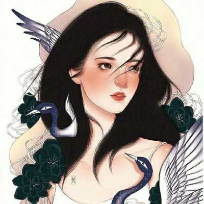 绘画头像成熟女|插画头像女小清新