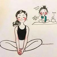 瑜伽女孩卡通头像_瑜伽动漫头像图片大全小女孩