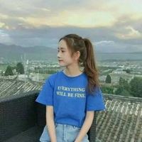 蓝色衣服的女生头像-蓝天女生头像