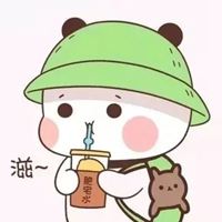 小男孩吸管喝牛奶头像（一个小女孩喝饮料的卡通头像）
