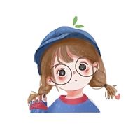 手绘卡通小女孩头像简约|白色可爱壁纸图片卡通