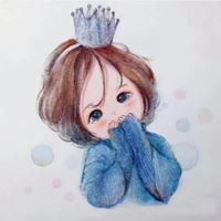手绘卡通小女孩头像简约|白色可爱壁纸图片卡通
