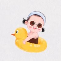 手绘卡通小女孩头像简约|白色可爱壁纸图片卡通