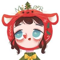 圣诞头像女可爱手绘|圣诞节图片手绘图片卡通