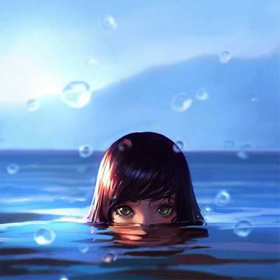 二次元冷酷女生头像蓝色（二次元冷酷女生头像超拽）