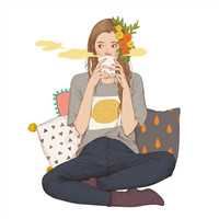 头像女生简单气质森系手绘 森系头像女生唯美简约
