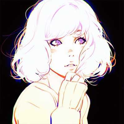 二次元冷酷女生头像蓝色（二次元冷酷女生头像超拽）