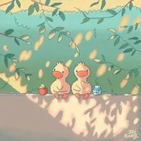鸭子的生活头像（小鸭子头像卡通图片）