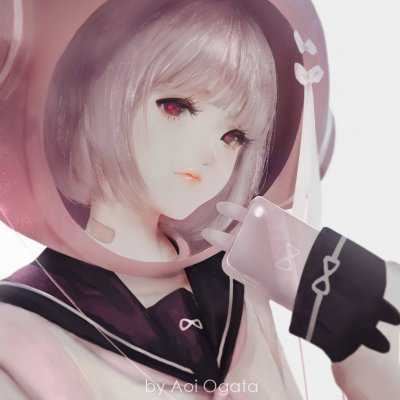 黑色手绘头像女生-女生漫画图片头像黑化