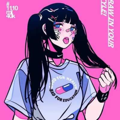 赛博朋克头像女酷|ins赛博朋克风格头像