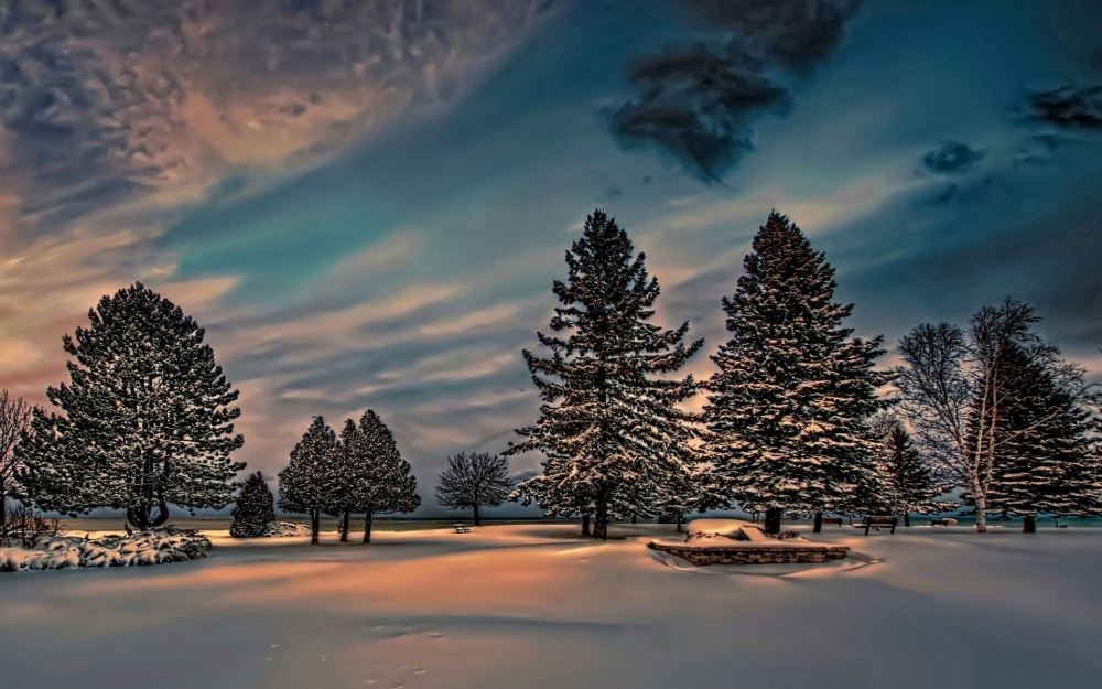 唯美雪景高清风景壁纸下载图片