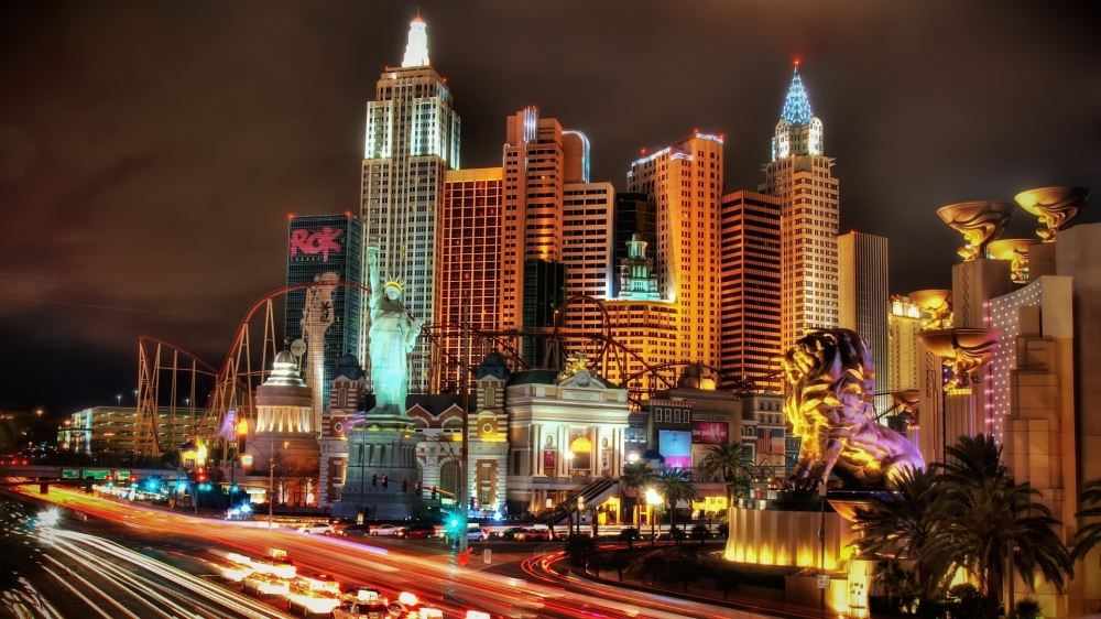 拉斯维加斯 夜景宽屏壁纸图片