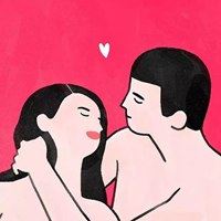 卡通手绘情侣头像一对 超萌情侣头像可爱一对手绘