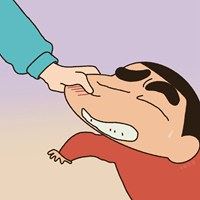 蜡笔小新头被打肿的图片|蜡笔小新打拳击头像