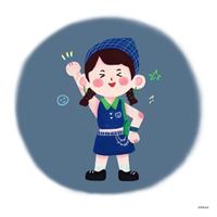 萌萌可爱的头像卡通-头像女可爱卡通呆萌小学生