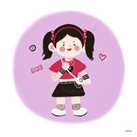 萌萌可爱的头像卡通-头像女可爱卡通呆萌小学生