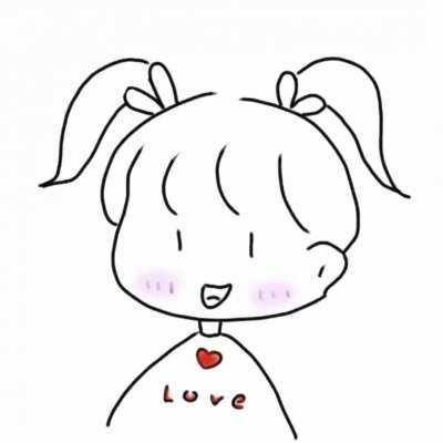 可爱美女头像简笔画|美女心爆棚的简笔画头像