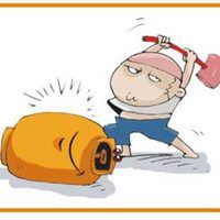 扛煤气罐图片卡通可爱 煤气罐子图片卡通
