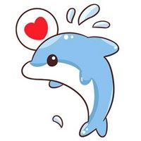 小海豚卡通头像可爱-海豚头像图片可爱