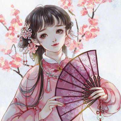 古风手绘头像女唯美-复古风手绘头像女