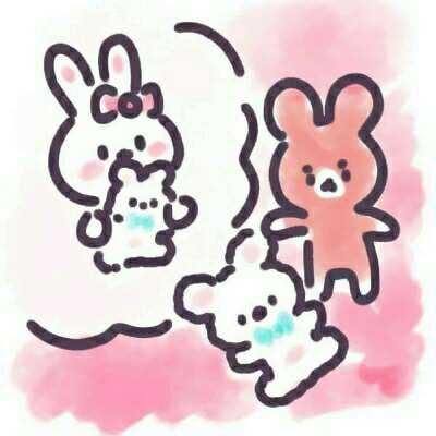 粉兔兔图片卡通超可爱兔兔头像卡通图片