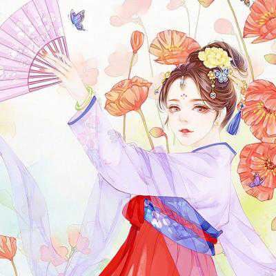 古风手绘头像女唯美-复古风手绘头像女