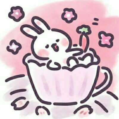 粉兔兔图片卡通超可爱兔兔头像卡通图片