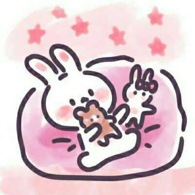 粉兔兔图片卡通超可爱|兔兔头像卡通图片