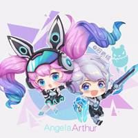 亚瑟安琪拉情侣头像一左一右（亚瑟安琪拉情侣头像心灵骇客）