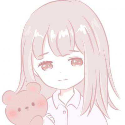 粉色系情侣头像可爱_美女心粉色系情侣头像