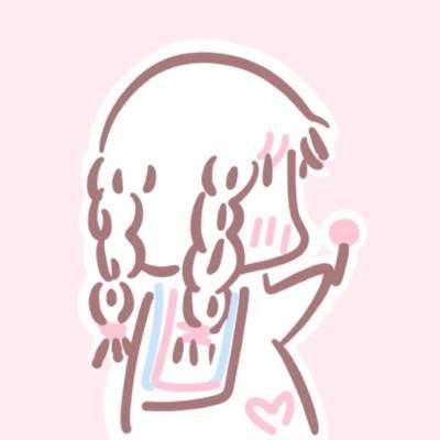 粉色系情侣头像可爱_美女心粉色系情侣头像