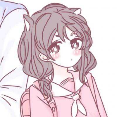 粉色系情侣头像可爱_美女心粉色系情侣头像