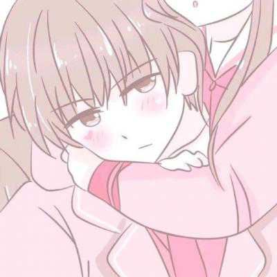 粉色系情侣头像可爱_美女心粉色系情侣头像