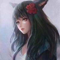 动漫女孩头像可爱兽耳-带兽耳的动漫头像