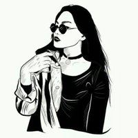 手绘黑白简约头像-手绘头像女生唯美黑白