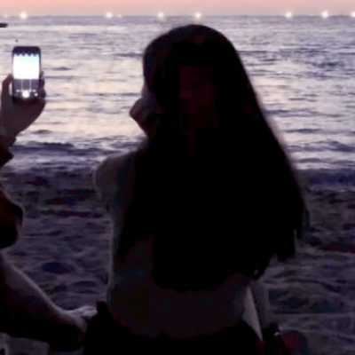 夕阳下的情侣头像|夕阳背景头像女